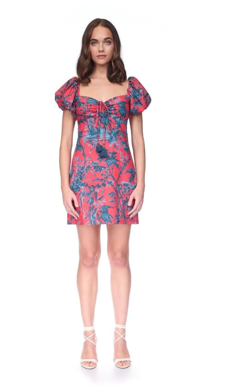 Cara Cara Gigi Mini Dress Pink Heron Watermelon Print Size XXS